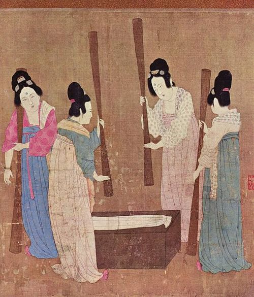 Chinoises au travail pour la soie - 12ème siècle après JC